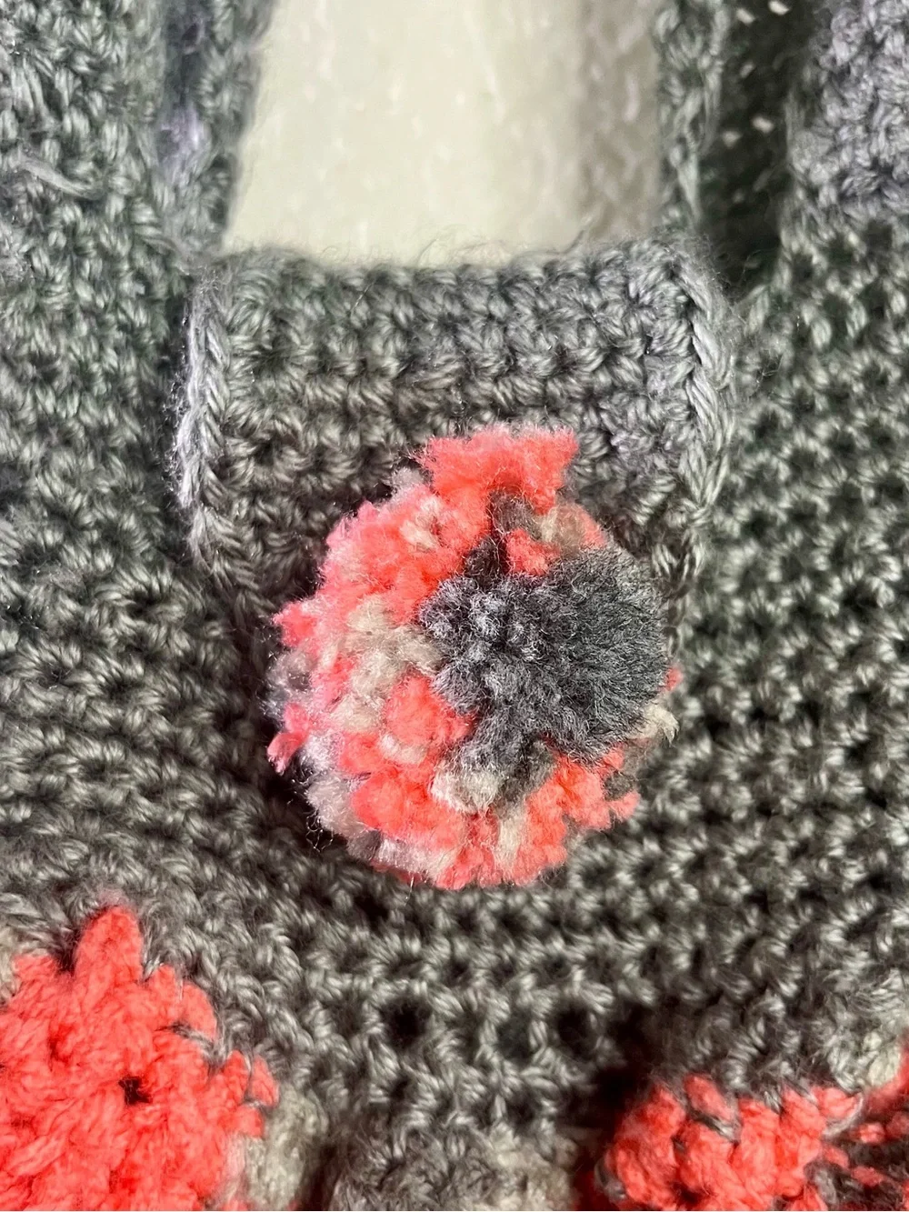 Handmade Crochet Chevron Boho Bag